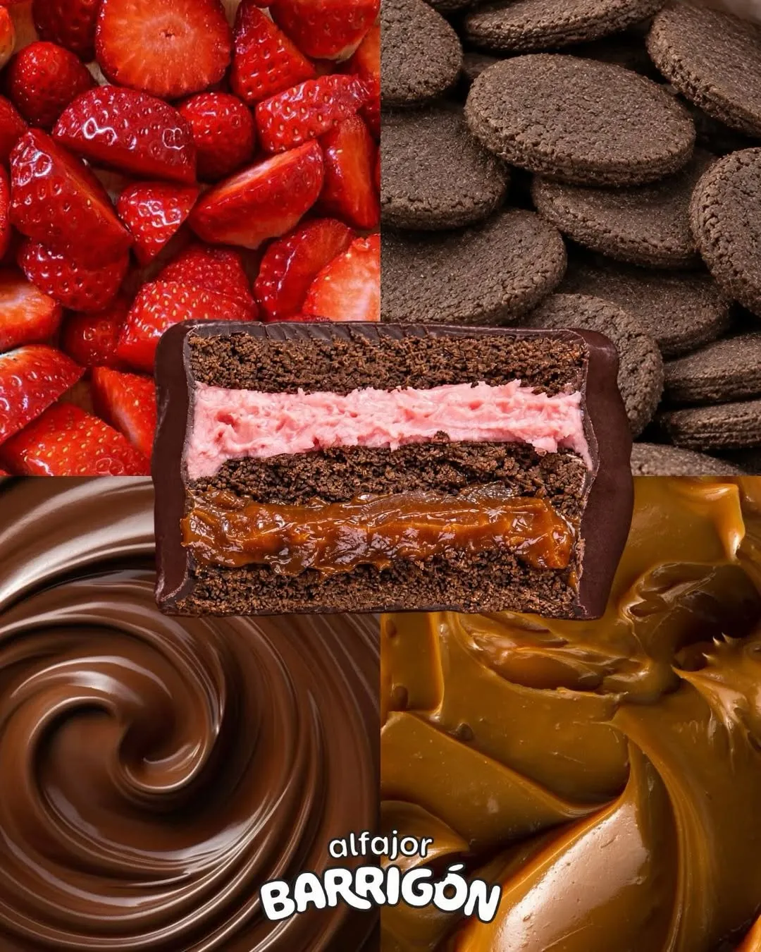 Corte de un Triplazo frutilla y dulce de leche